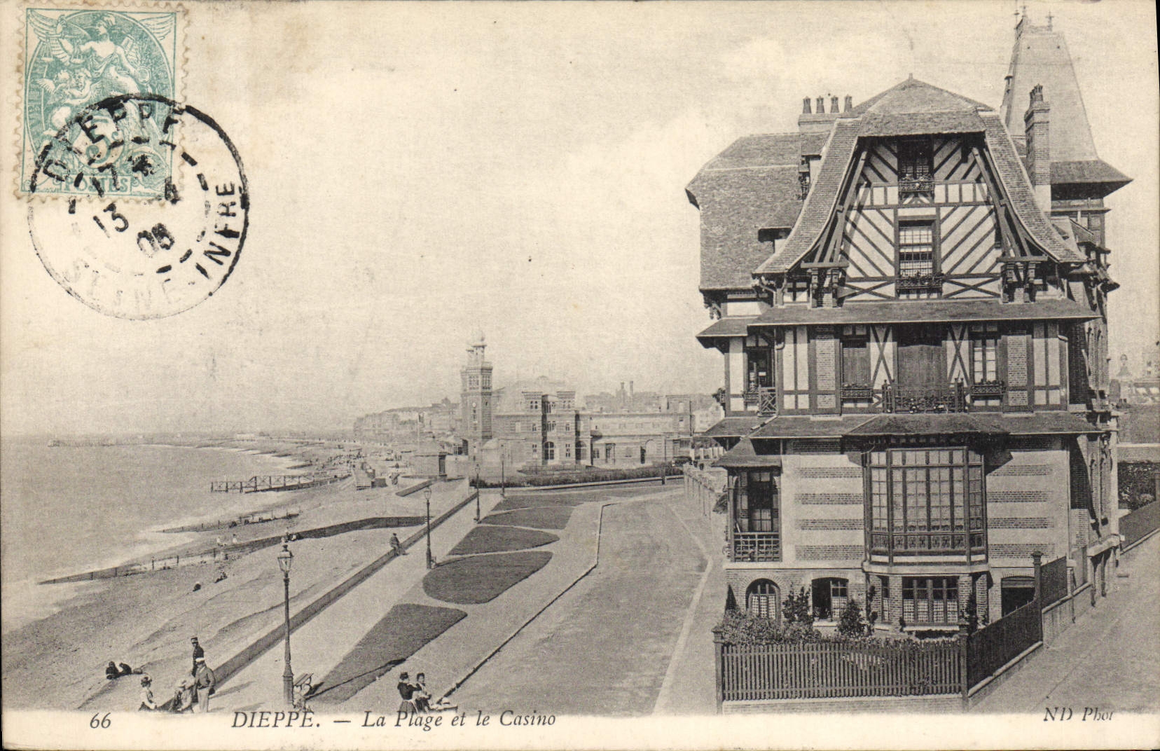 Dieppe — La Plage et le Casino — ND Phor, n°66