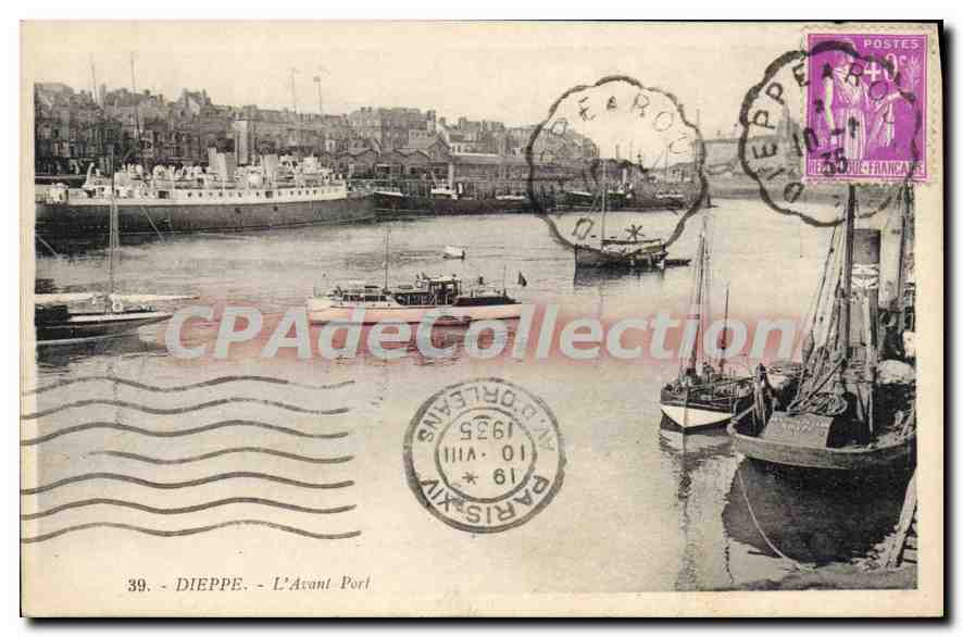 Dieppe - L'Avant Port — CPA n°39, éditeur Arnaud, Paris