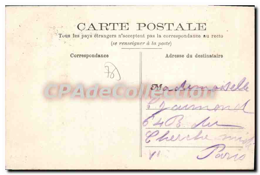 CPA Dieppe Le Steamer Arundel — Verso