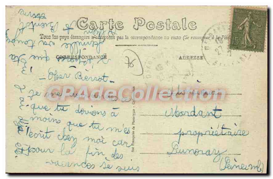 CPA Dieppe Place Des Combattants — Verso