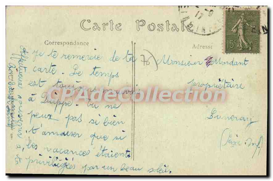 Dieppe — Arrivée du Paquebot d'Angleterre et la Gare Maritime — ND. Phot. n°498 — Verso