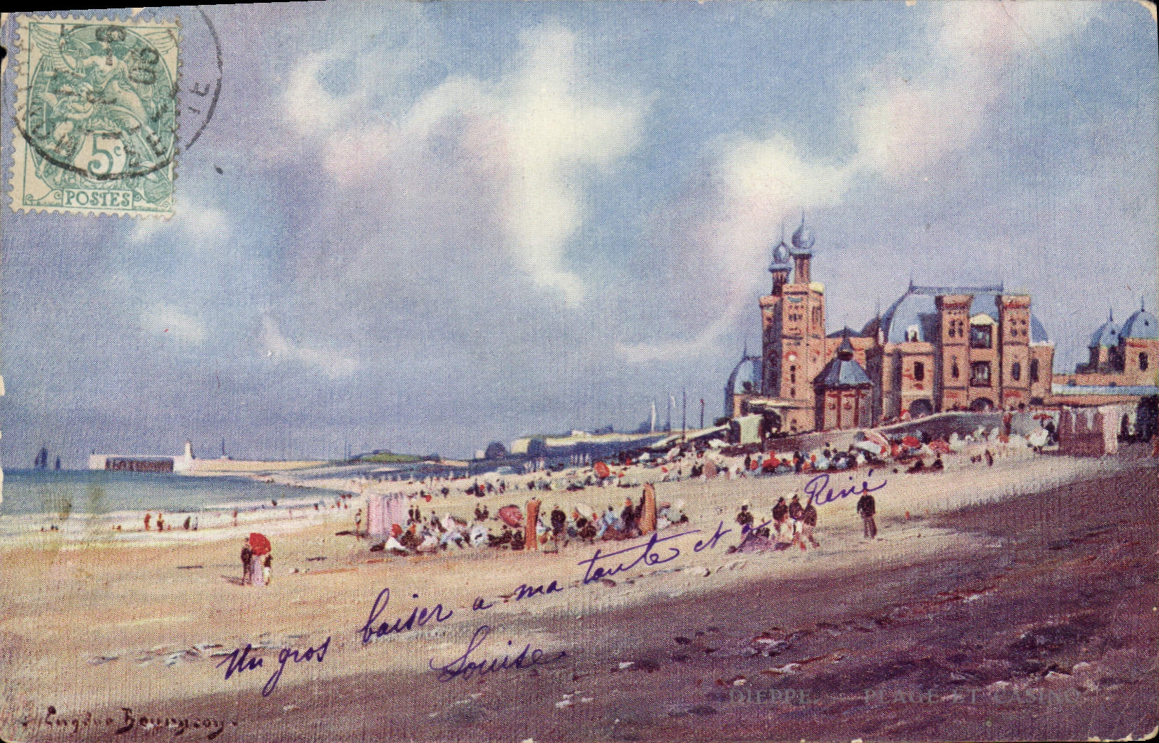 Dieppe — Plage et Casino — par Eug. Bourgoy
