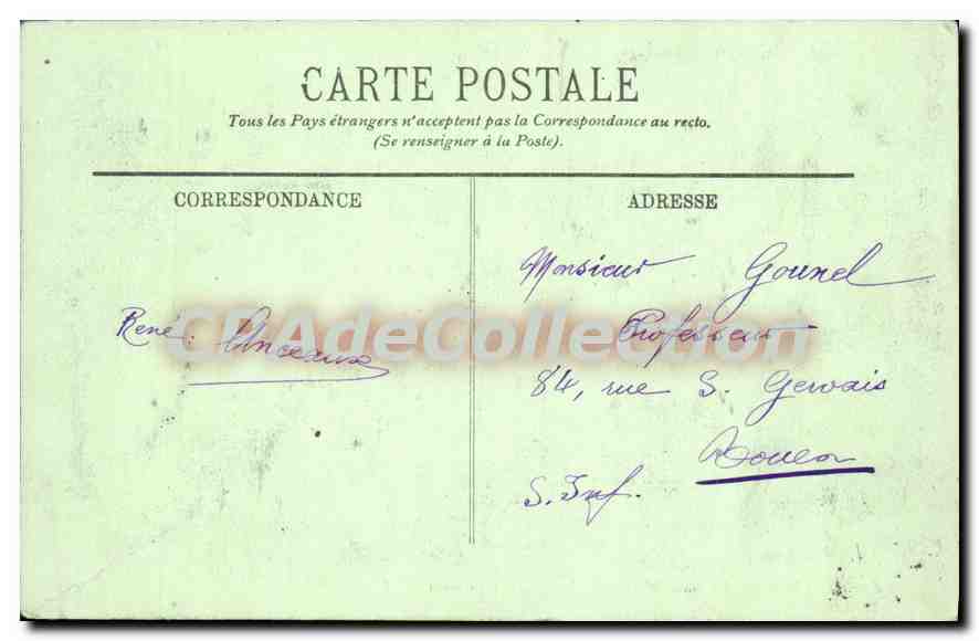 CPA Dieppe La Gare Maritime L'Embarquement — Rückseite