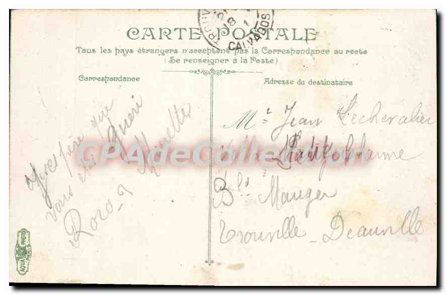 CPA Dieppe Place Du Puits Salé — Verso