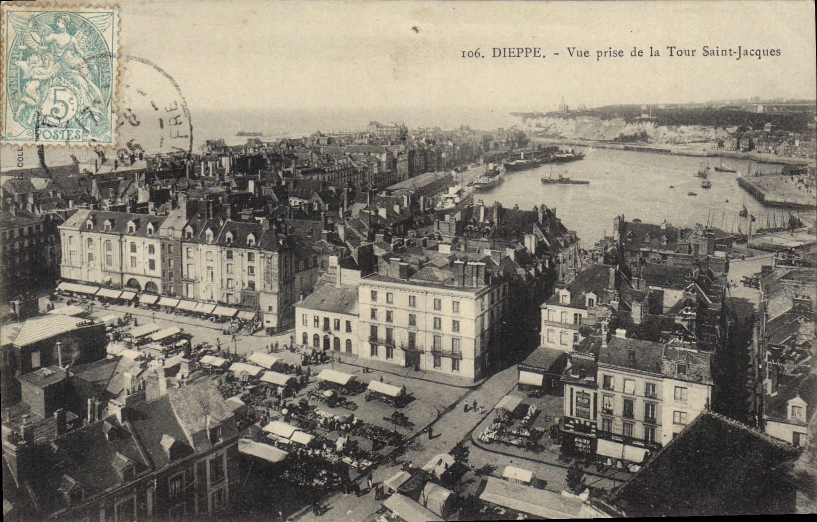 Dieppe - Vue prise de la Tour Saint-Jacques — éditeur non identifié, n° de série 106