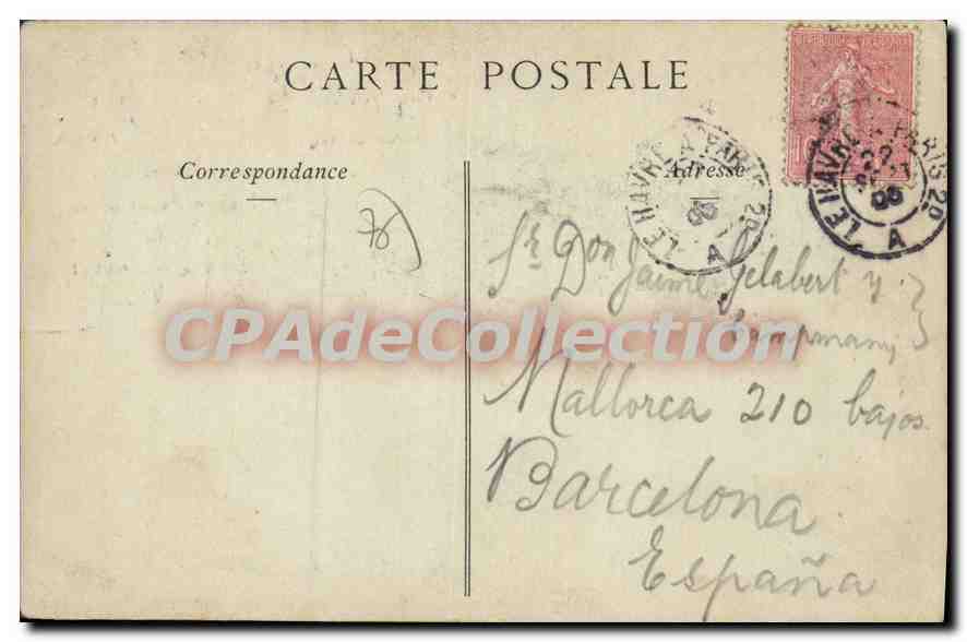 CPA FECAMP La Caisse D'Epargne — Rückseite