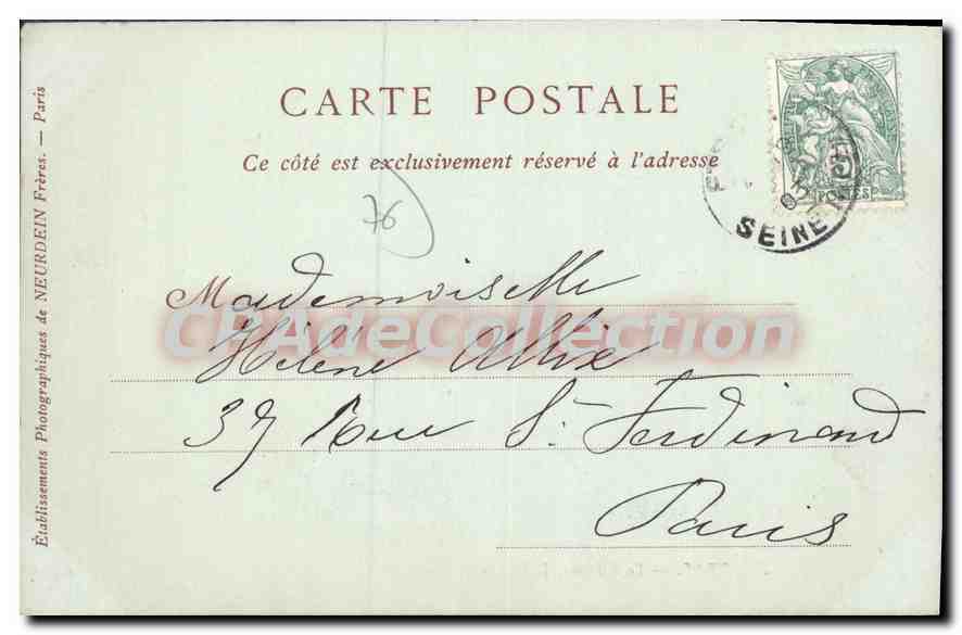 CPA Etretat Le Calvaire La Porte Et I'Aiguille D'Amont — Rückseite