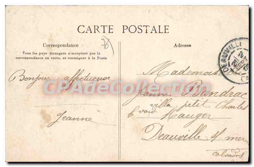 CPA Fecamp La Digue Promenade Et Les Chalets — Rückseite