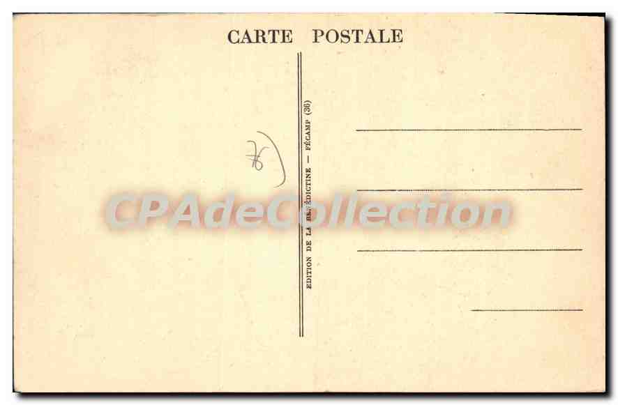 CPA Fecamp La Salle D'Etiquetage la Bénédictine — Rückseite