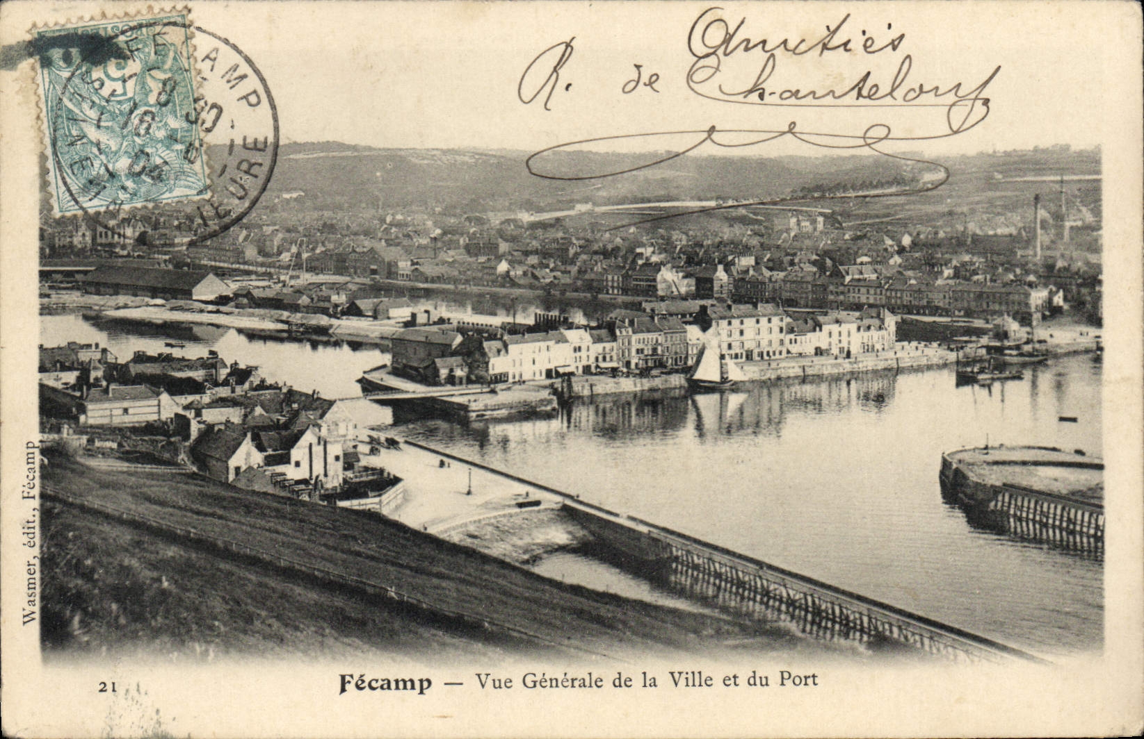 CPA Fecamp Vue Generale De La Ville Et Du Port
