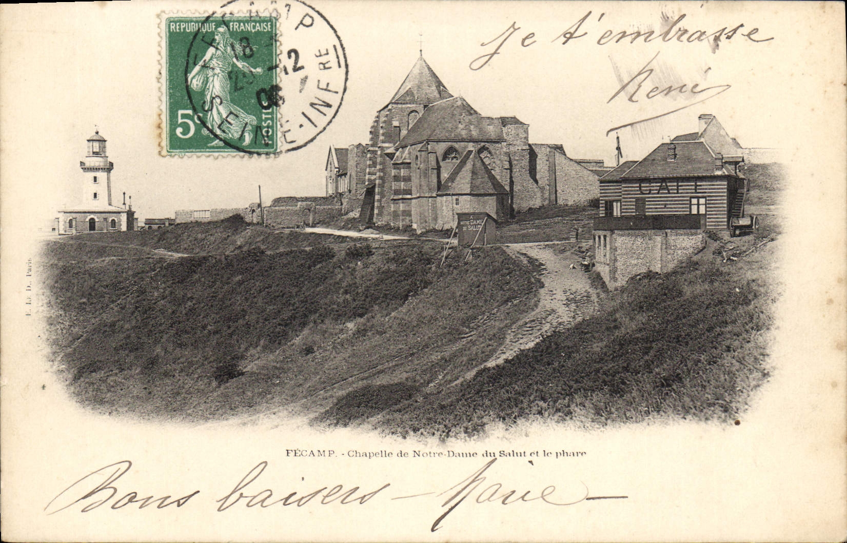 CPA Fecamp Chapelle De Notre Dame du Salut phare