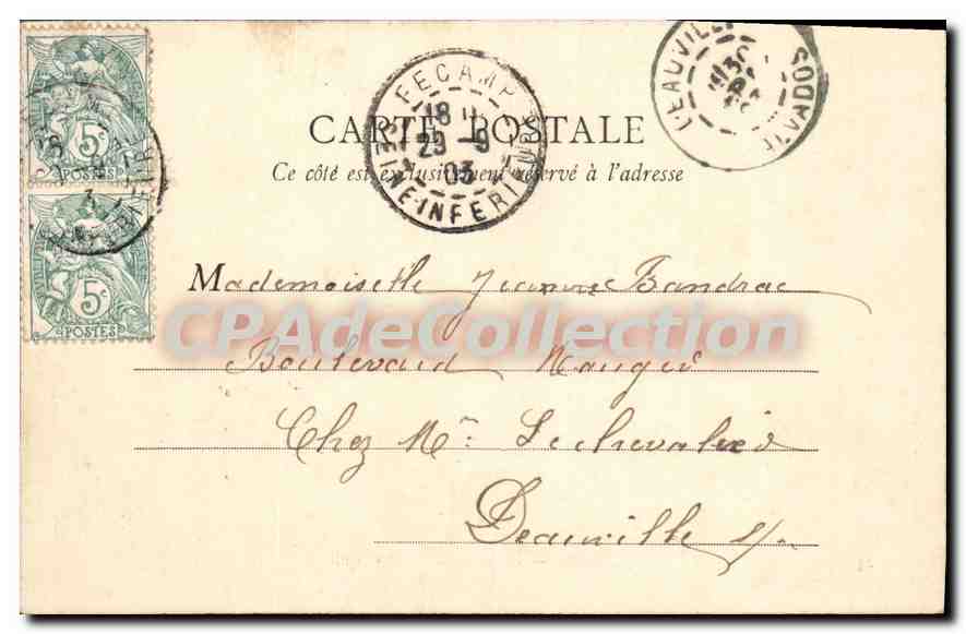 CPA Fecamp Eglise De La Sainte Trinite — Rückseite