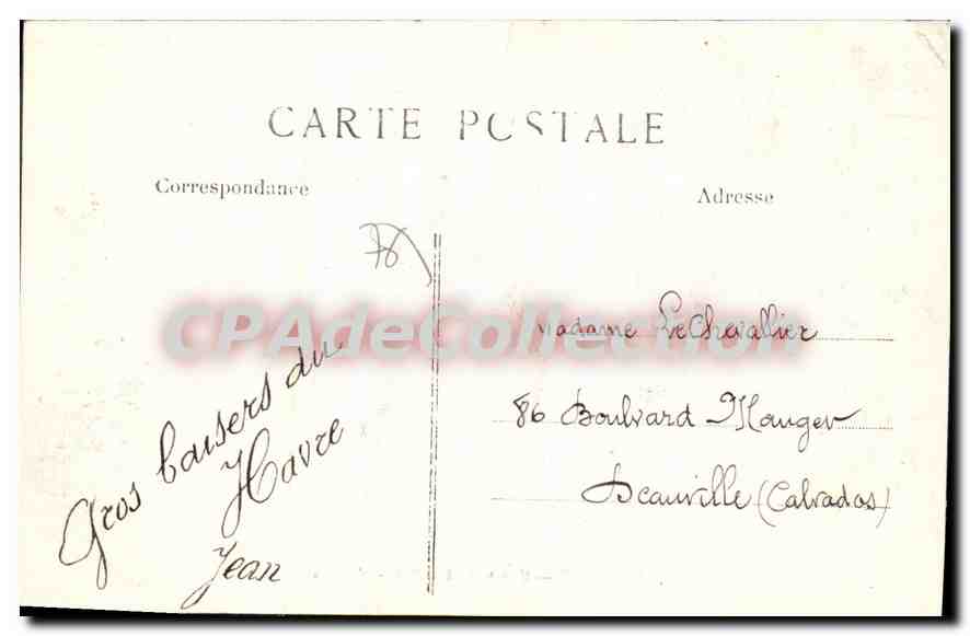 CPA Le Havre Une Villa A Sainte Adresse — Verso