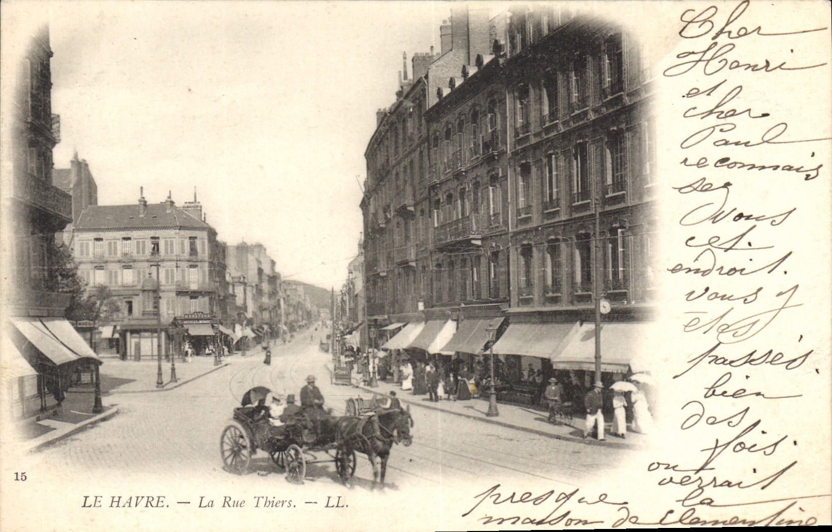 CPA Le Havre La Rue Thiers