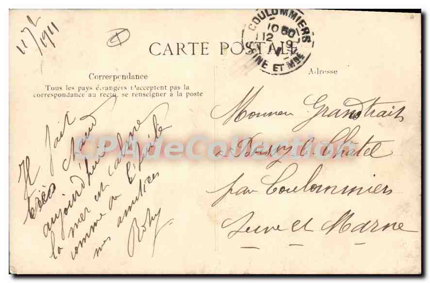 CPA Le Havre L'Hotel De Ville — Verso