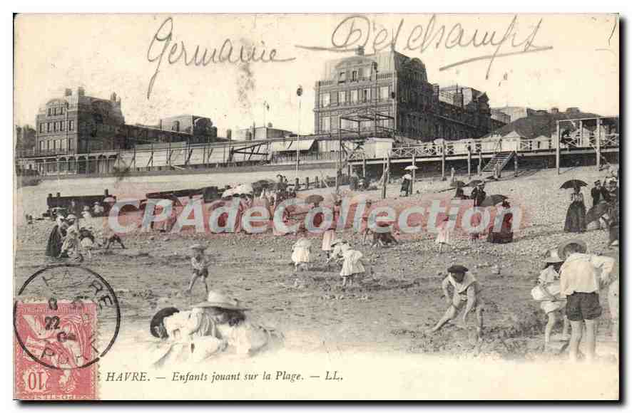 CPA Le Havre Enfants Jouant Sur La Plage