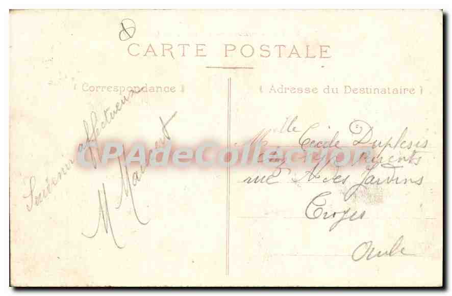 CPA Le Havre Hotel De Ville — Verso
