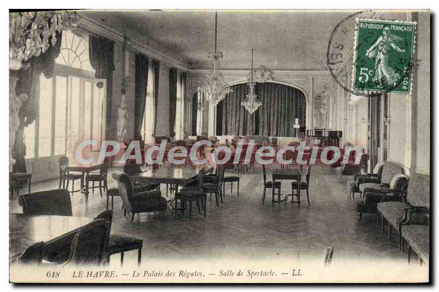 CPA Le Havre Le Palais Des Regates Salle De Spectacle