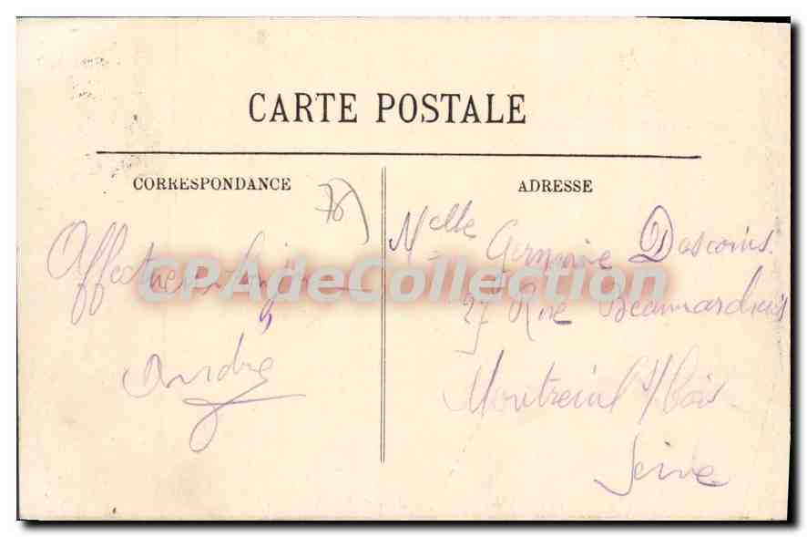 CPA Le Havre Le Palais Des Regates Salle De Spectacle — Rückseite