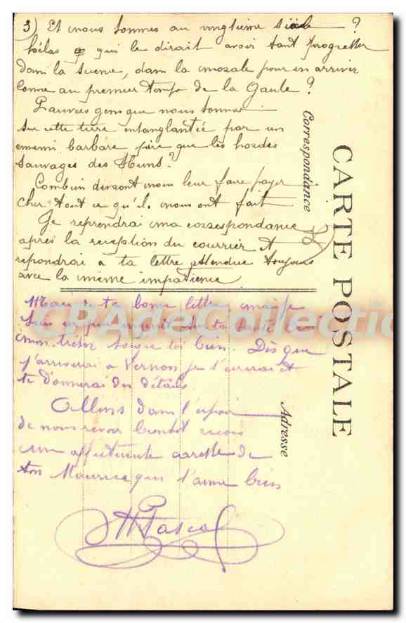 CPA Le Havre Place Gambetta — Verso
