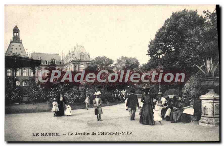 Le Havre — Le Jardin de l'Hôtel-de-Ville — CPAdéCollection