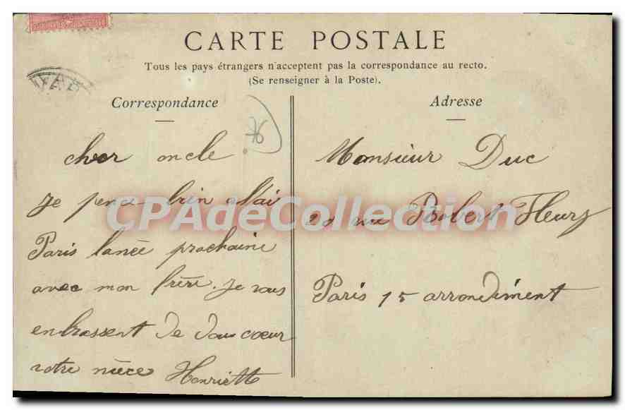 CPA Le Havre Le Boulevard Maritime — Verso