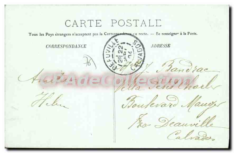 CPA Le Havre Le Quai D'Orleans — Rückseite