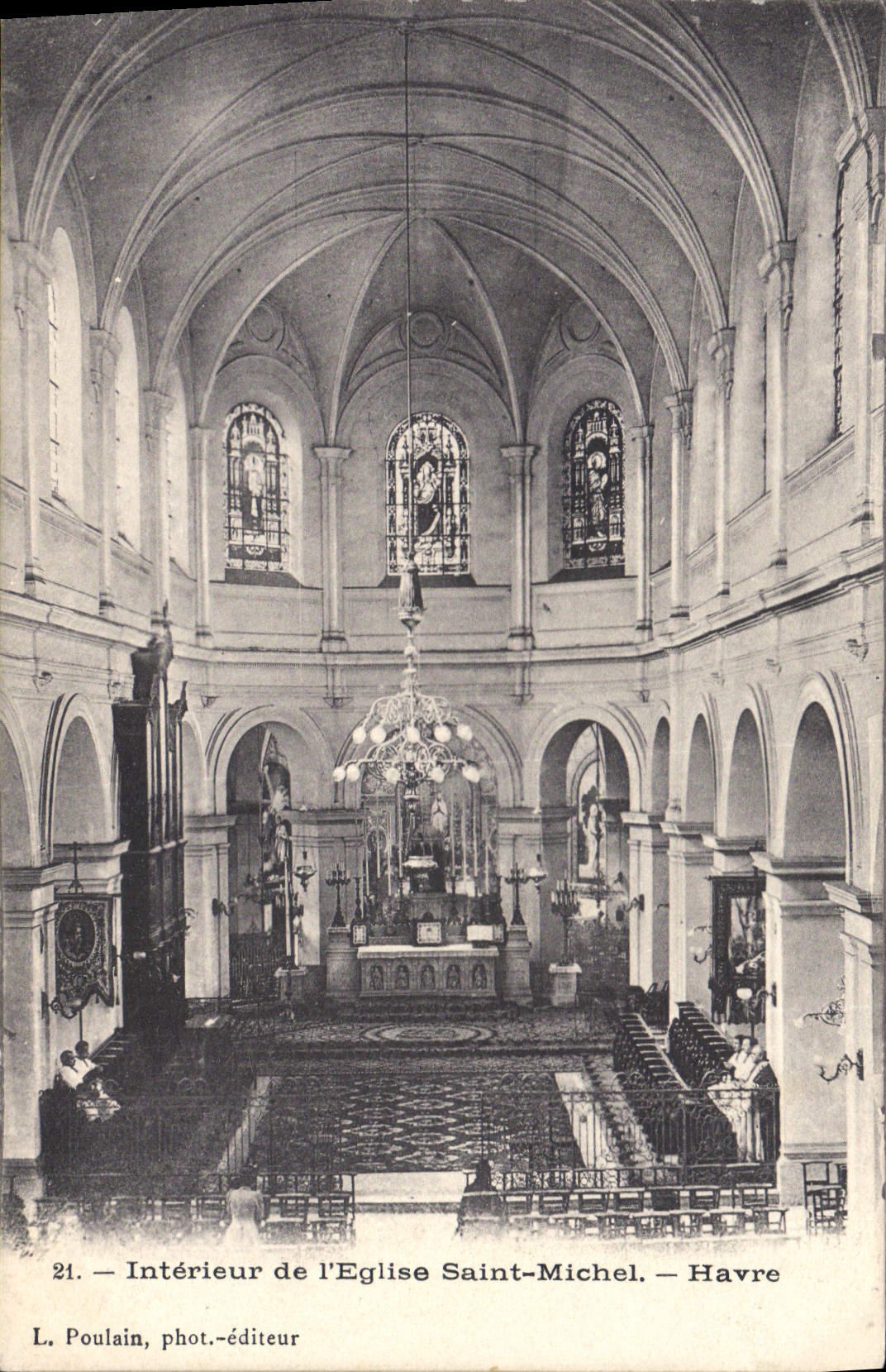 CPA Le Havre intérieur De I'Eglise Saint Michel