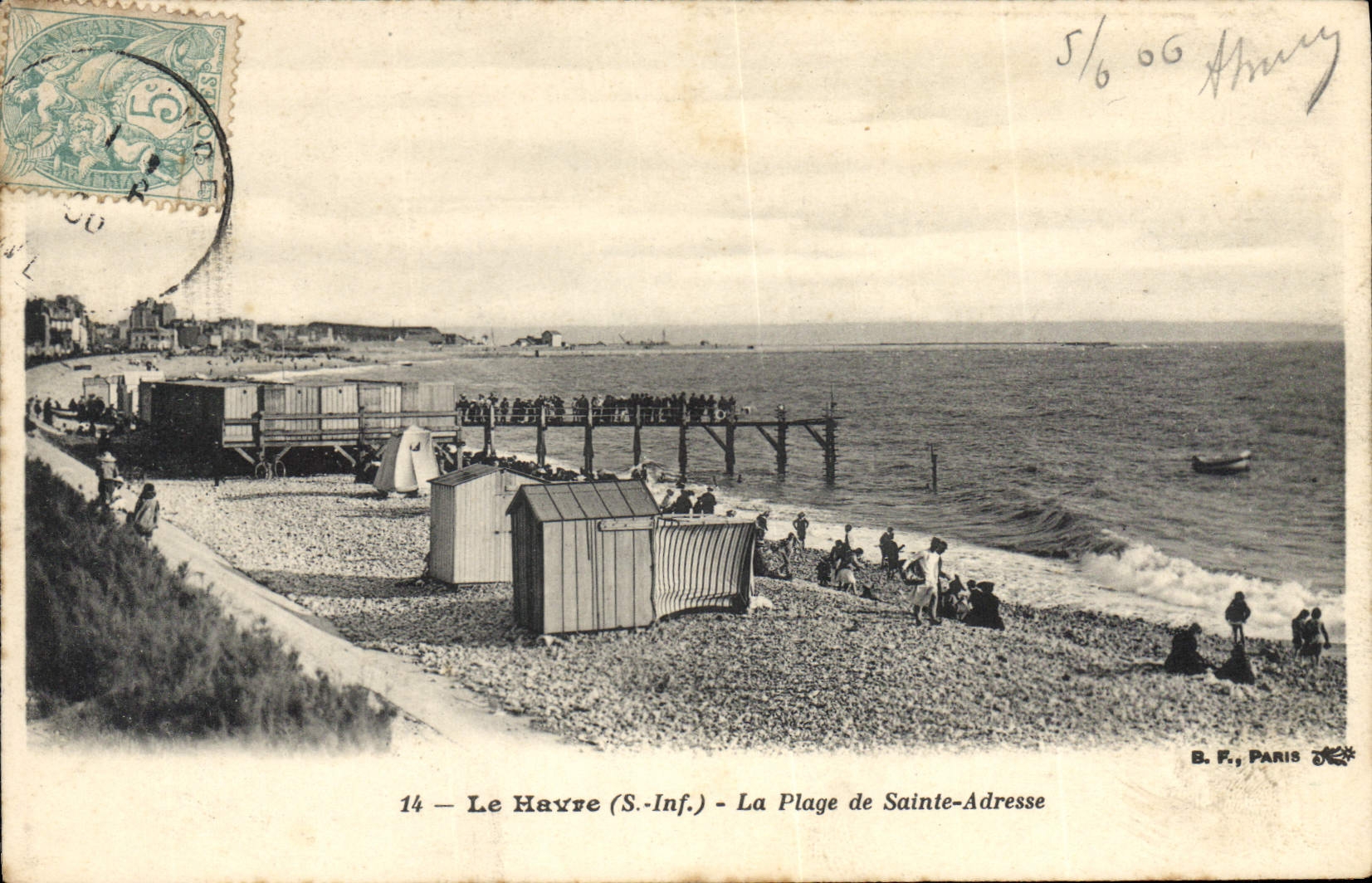CPA Le Havre La Plage De Sainte Adresse