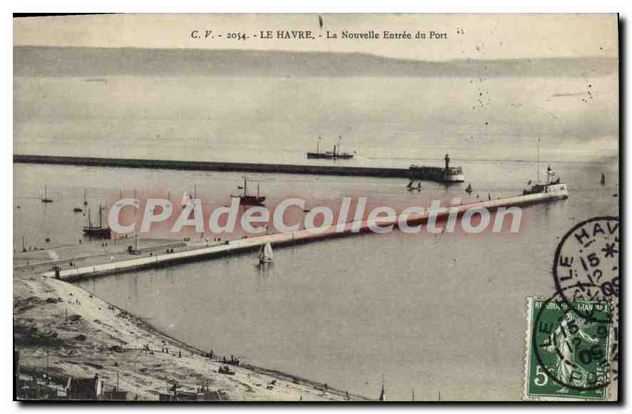 Le Havre — La Nouvelle Entrée du Port — C.V. 2054