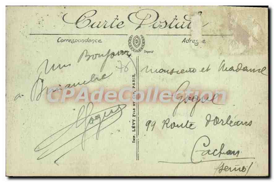 CPA Le Havre Rue De Paris Et Eglise Notre Dame — Verso