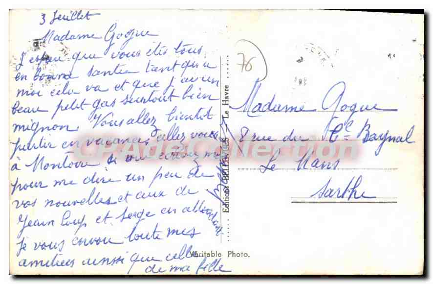CPA Le Havre Le Port Et Les Bassins — Verso