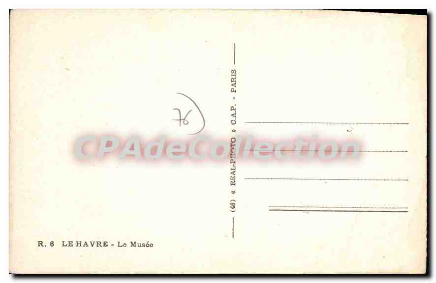 CPA Le Havre Le Musee — Verso