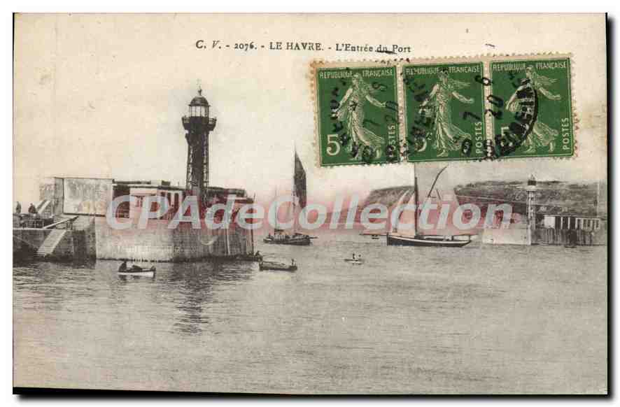 CPA Le Havre L'Entree Du Port