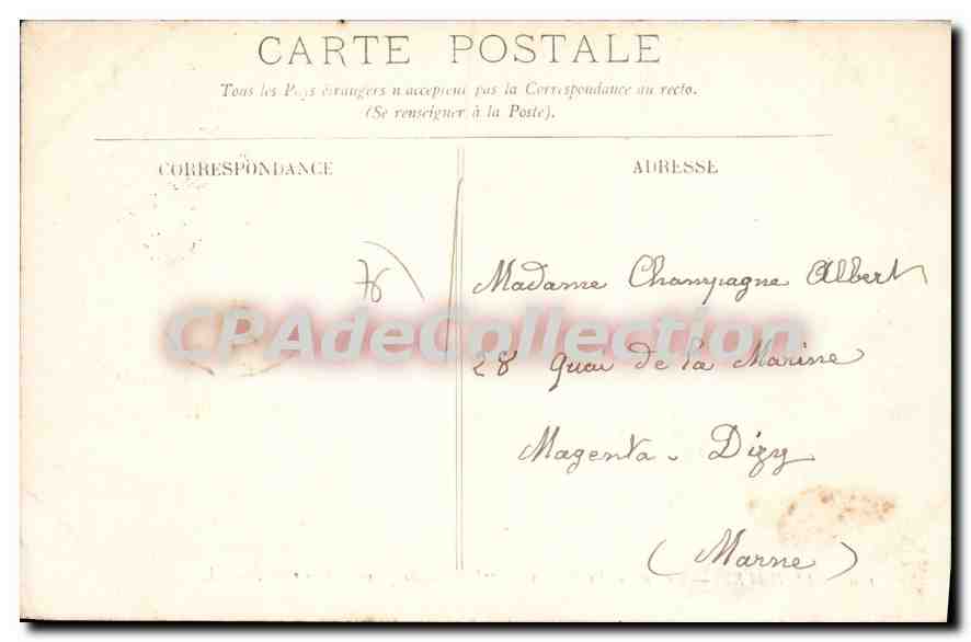CPA Le Havre Le Port Et Les Bassins le bateau Augustin Normand — Verso