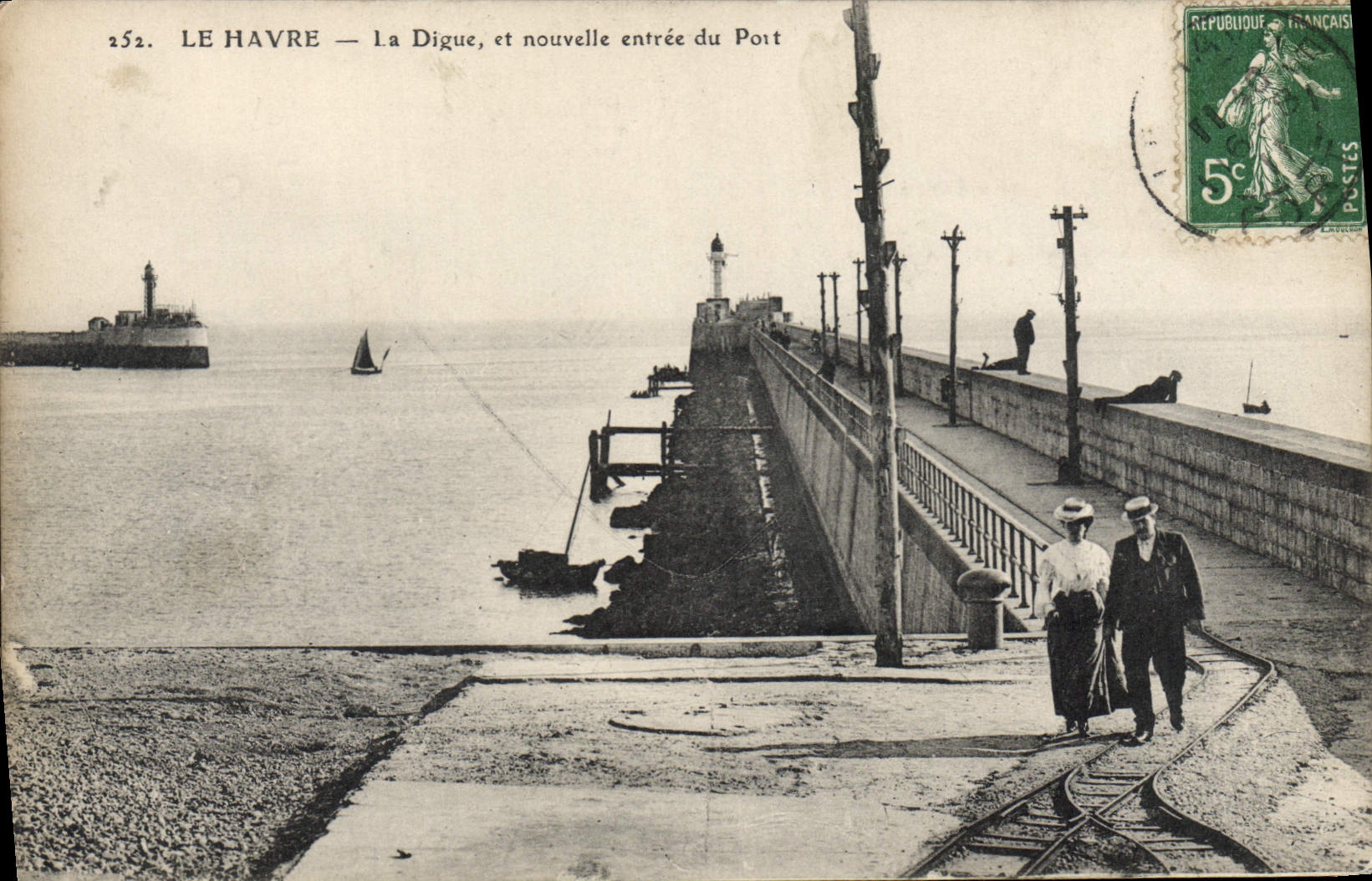 Le Havre — La Digue, et nouvelle entrée du Port — n° 252