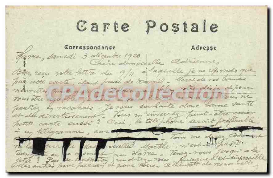 CPA Le Havre Le Boulevard De Strasbourg — Rückseite