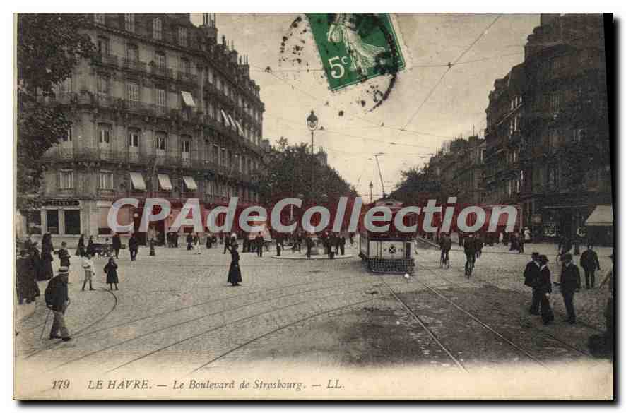 CPA Le Havre Le Boulevard De Strasbourg
