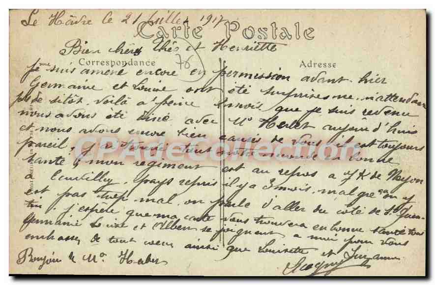 CPA Le Havre La Place De I'Hotel De Ville Et Le Boulevard de Strasbourg — Verso