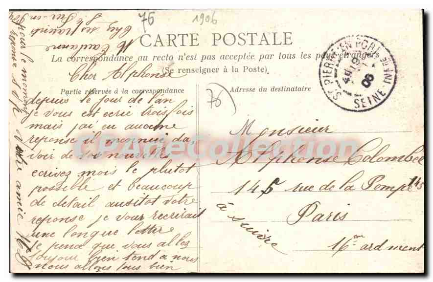 CPA Le Havre La Gare — Verso