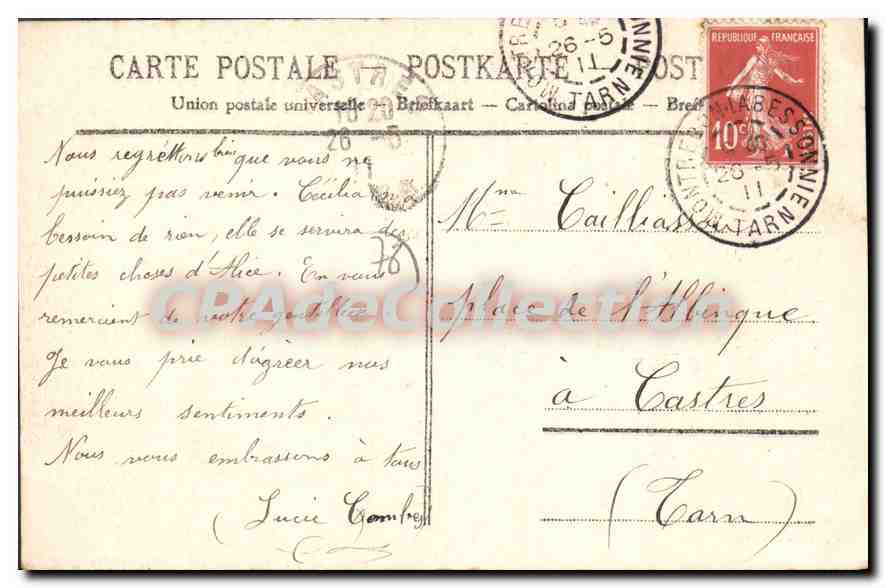 CPA Le Havre L'Hotel De Ville — Verso