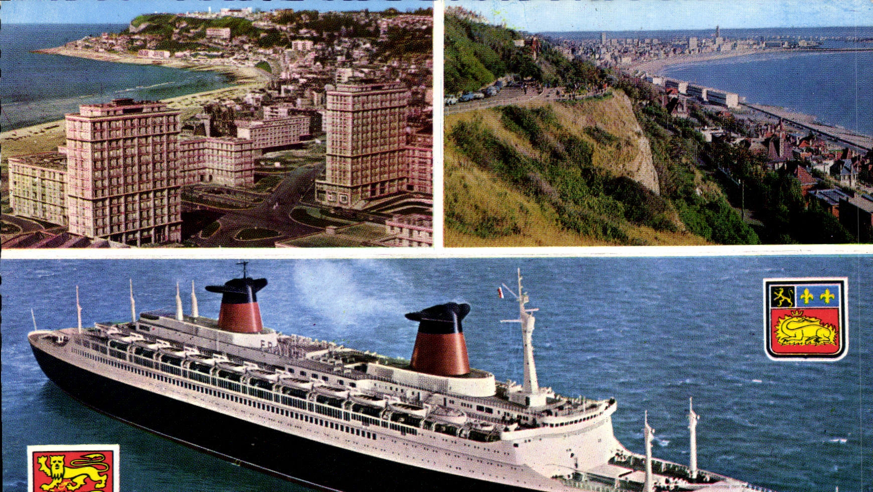CPSM Le Havre Saint Adresse La Porte Oceane Et Le Cap De le Hève Paquebot France