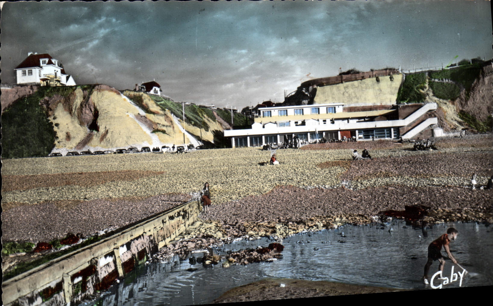 CPA Mesnil Val La Plage Et Le Casino