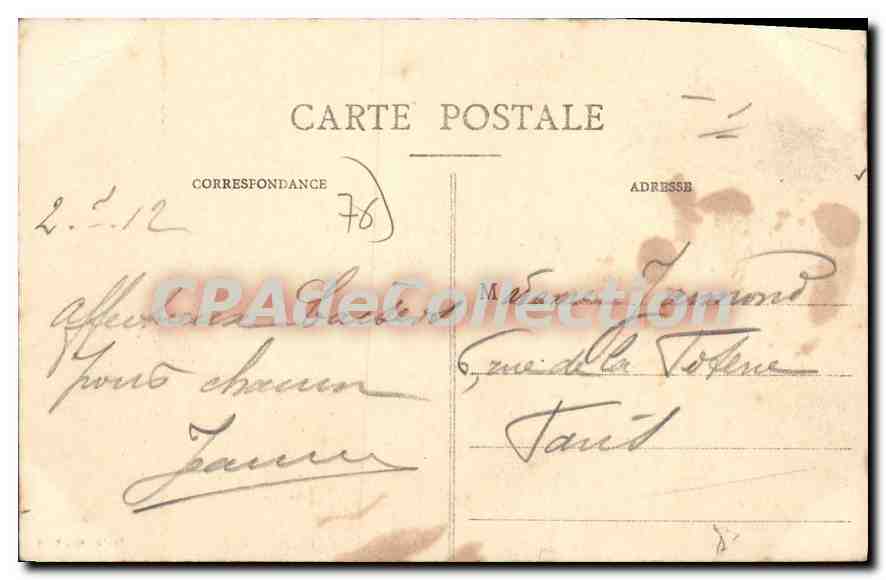 CPA Mesnil Val Le Jardin Public Et La Rue De La Mer — Rückseite