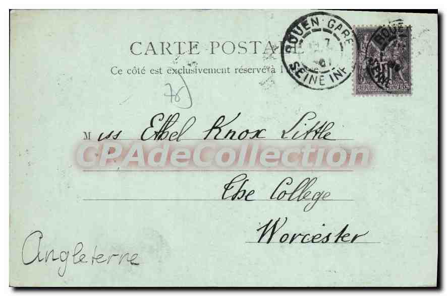 CPA Rouen Diane De Poitiers — Rückseite