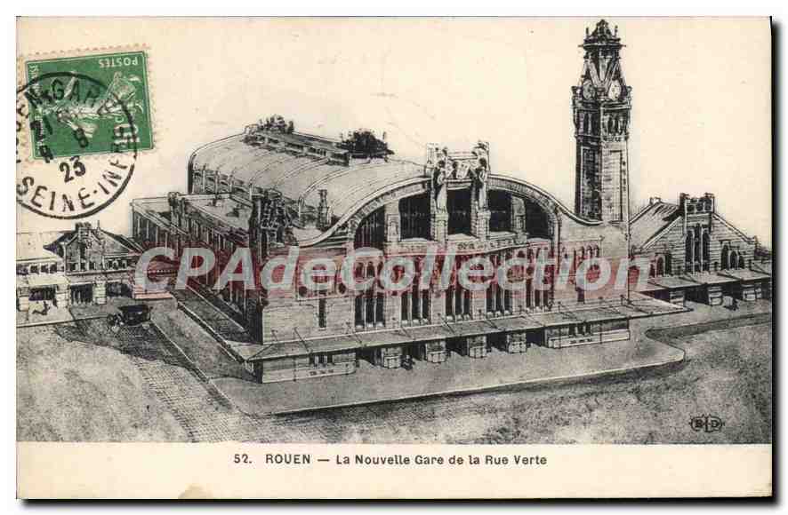 CPA Rouen La Nouvelle Gare De La Rue Verte