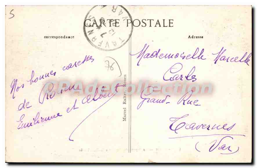 CPA Rouen La Nouvelle Gare De La Rue Verte — Rückseite