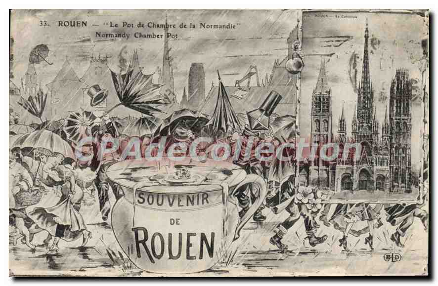 CPA Souvenir De Rouen le pôt de chambre