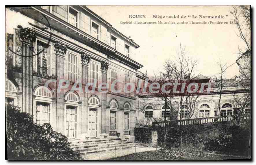 CPA Rouen Siege Social De La Normandie société d'assurances mutuelles contre l'incendie 1840