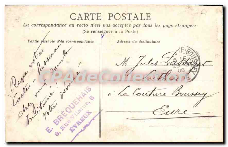 CPA Rouen Siege Social De La Normandie société d'assurances mutuelles contre l'incendie 1840 — Rückseite